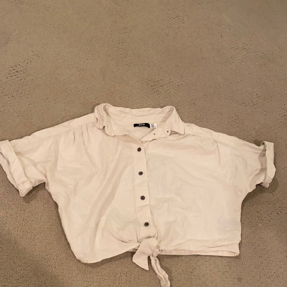 URBAN OUTFITTERS BDG cropped collared blouse top